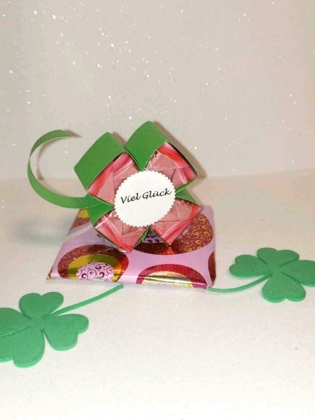 Glücksklee Praline "Schnäppchen"